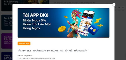 Tải app BK8 nhận thưởng: Khởi đầu hấp dẫn cho người chơi